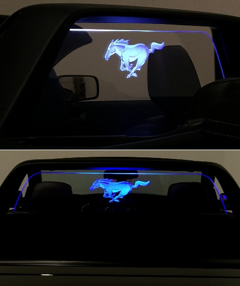 For Vehicle Without Light/Style Bar 2005-2014 Mustang Convertible Love The Drive Wind Deflector Screen