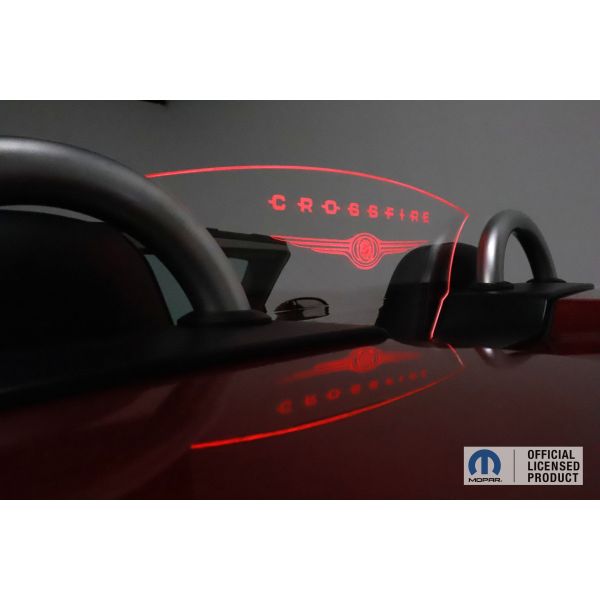 Red illuminated convertible wind deflector - One of our most selling Chrysler Crossfire 2004-2008 accessories