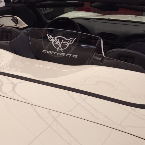 Convertible wind deflector on Chevy Corvette C5- One of our top selling car accessories