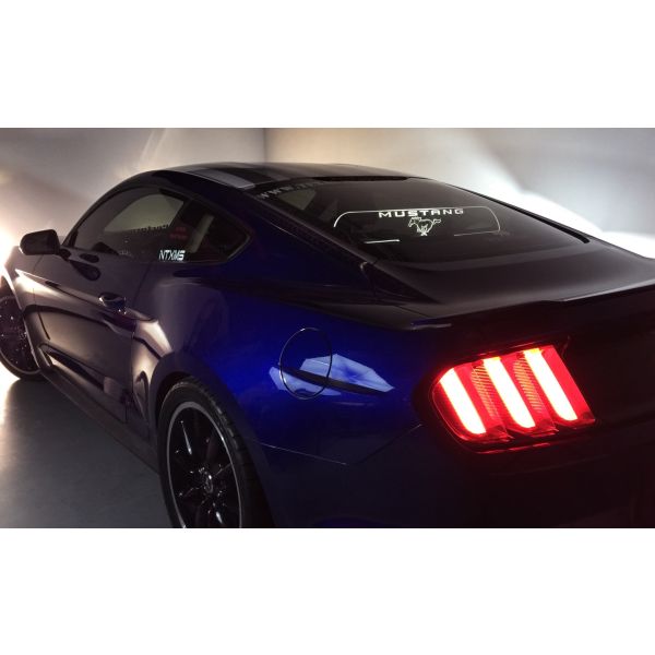 White color illuminated Mustang coupe glow plate- One of our most popular accessories