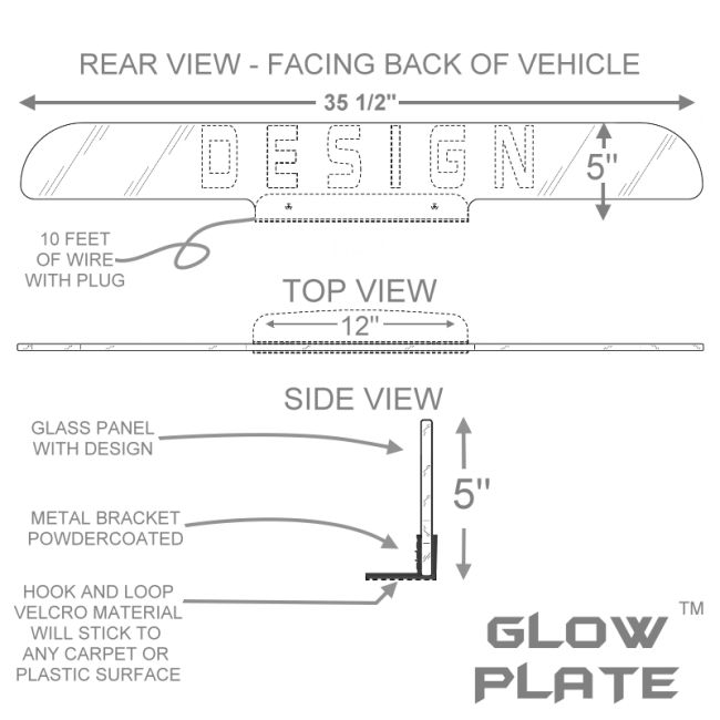 Camaro Coupe Glow Plate 5th Gen - 2011-2015