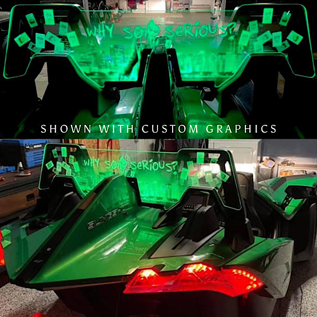 Polaris Slingshot Wind Deflector (Tubular Rounded) Rollbar