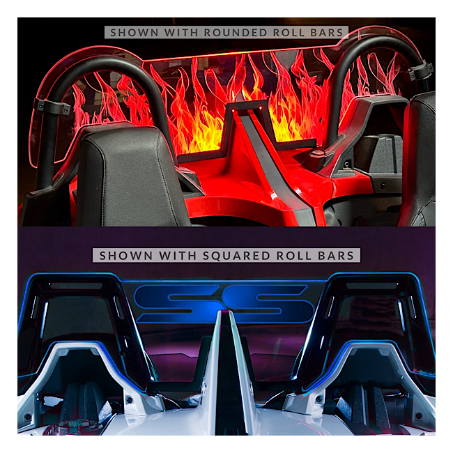 Polaris Slingshot Wind Deflector (Tubular Rounded) Rollbar