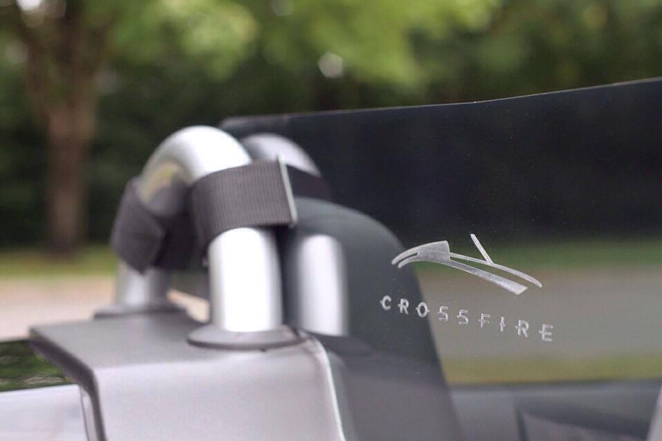crossfire wind deflector velcro straps tinted deflectair