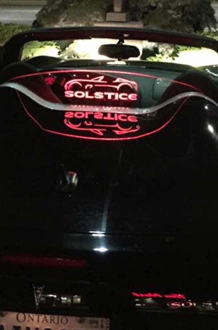 wind screen for pontiac solstice lighted red custom